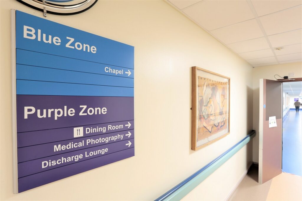 NHS Crosshouse Hospital Modular Wall Mounted Directory