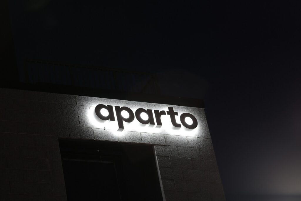 The Combworks Student Accommodation External illuminated aparto Building Sign